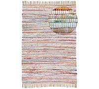 CarpetFine Tapis tissé à Plat Kilim Chindi Taupe 80x150 cm | Tapis Moderne pour Le Salon et la Chambre à Coucher