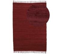 CarpetFine Tapis tissé à Plat Kilim Chindi Uni Couloir Violet 90x160 cm | Tapis Moderne pour Le Salon et la Chambre à Coucher