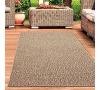CARPETIA Grand Tapis d'intérieur et d'extérieur résistant aux intempéries Effet sisal Jardin terrasse Balcon Salle à Manger Salon 240x340 cm