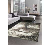 CARPETIA Modern Tapis Poil Ras Tapis de Salon Tronc d'arbre Optique en Bois Brun Größe 160x230 cm