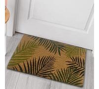 CARPETIA Paillasson de Chaussures Robuste en Coco Durable avec Feuilles de Palmier Vertes, 60x90 cm