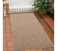 CARPETIA Tapis d'extérieur in & Outdoor Petit 60x90 cm Effet sisal Naturel Beige Marron Jardin terrasse Balcon Cuisine