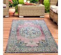 CARPETIA Tapis d'extérieur Oriental avec Ornements en Rose, 120x170 cm