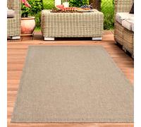 CARPETIA Tapis d'extérieur résistant aux intempéries Aspect sisal pour Balcon Jardin terrasse Cuisine Naturel Beige de 160 x 230 cm