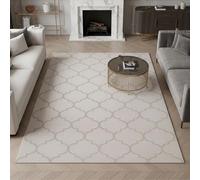 CARPETIA Tapis marocain pour Entrée & Salon | Facile d'entretien & résistant | Beige Taille 200 x 290 cm