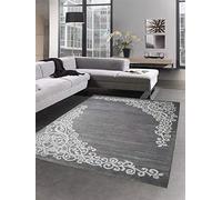CARPETIA Tapis Moderne Tapis du Salon Ornements orientaux Gris crème Größe 80x150 cm