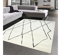 CARPETIA Tapis Moelleux pour Entrée | intérieur & extérieur | Design Abstrait Losange Größe 200 x 290 cm