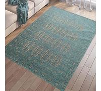 CARPETIA Tapis Salon Motif Oriental Exotique Doux pour la Peau sans substances nocives | Or pétrole, 200 x 290 cm