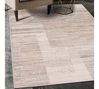 Carpeto Grand Tapis Salon 200x300cm Crème Abstrait Doux Chauffage au Sol