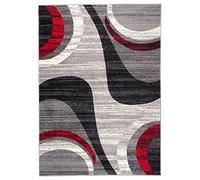 Carpeto Rugs Tapis Salon Gris 200 x 300 cm Moderne Vagues/Monaco Collection