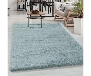 Carpetsale24 Högluggsmatta ”Buffy”, vardagsrumsmatta, enfärgad Shaggy, rektangulär, anthracit