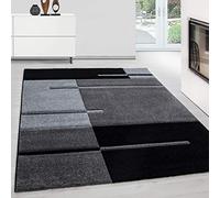 Carpetsale24 Moderne Tapis Salon Tapis Chambre Gris-1 240 x 340 cm - Tapis a Poil Ras, à Poils Courts, Conception de carrés Doux et Moelleux - Tapis Cuisine Moquette Salle de Sejour