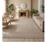 Carpetsale24 Tapis 120x170 cm Beige Design Vintage Bouclé Style Scandinave Moderne pour Salon Chambre Salle à Manger Chambre Enfant