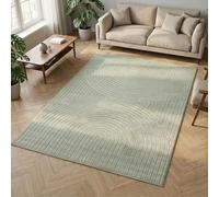 Carpetsale24 Tapis 280x370 cm XXL Vert, Poils Courts Effet 3D Relief, Design Bohème Scandinave, pour Grandes Pièces Intérieur Extérieur