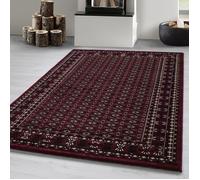 Carpetsale24 Tapis à Poil Court Rouge - Tapis Oriental avec Motifs Classiques 80x150 cm