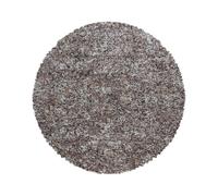 Carpetsale24 Tapis à Poils Longs, Couleur Beige, Motif mélangé, 111185, Tapis Ronde, Tapis Salon-Salle à Manger ou Chambre, 200 cm Rond