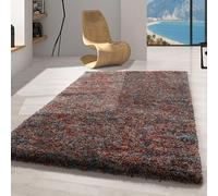 Carpetsale24 Tapis à Poils Longs, Couleur Terre Cuite, Motif mélangé, 25341, Tapis Coureur, Tapis Salon-Salle à Manger ou Chambre, 60 x 110 cm