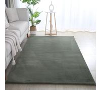Carpetsale24 Tapis à Poils Longs, Couleur Vert, Unicolor - Monochrome, 112111, Tapis Rectangle, Tapis Salon-Salle à Manger ou Chambre, 140 x 200 cm