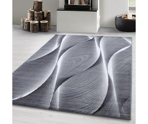 Carpetsale24 Tapis à Poils Ras, Couleur Noir, Conception Abstrait, 111505, Tapis Rectangle, Tapis Salon-Salle à Manger ou Chambre, 140 x 200 cm