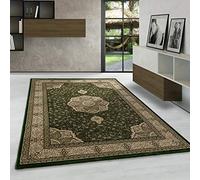 Carpetsale24 Tapis à Poils Ras, Couleur Vert, Conception Orientale, 105058, Tapis Rectangle, Tapis Salon-Salle à Manger ou Chambre, 120 x 170 cm
