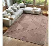 Carpetsale24 Tapis Boho avec Design géométrique, Beige 240x340 cm, Tapis décoratif Doux et Facile d'entretien, Tapis Lavable avec Effet 3D pour Salon et Chambre à Coucher