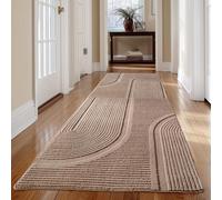 Carpetsale24 Tapis Boho Scandinave Uni Beige 80x150 cm, Décoratif Doux et Lavable avec Effet 3D, Facile à Entretenir pour Salon et Chambre à Coucher