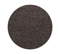 Carpetsale24 Tapis bouclé à Poils Courts, Tapis uni Marron chiné, Tissage Plat, Tapis de Salon, Cuisine ou Couloir, Dimensions : 200 cm Rond
