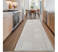 Carpetsale24 Tapis Couloir 80x250 cm Crème Design Bohème Bouclé Style Scandinave Tapis Moderne pour Entrée Couloir Chambre