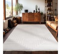 Carpetsale24, Tapis de salon à poils courts - 200 x 290 cm - Style bohème scandinave - Uni - Effet 3D - Extra doux et lavable - Tapis décoratif pour chambre à coucher, salle à manger et cuisine