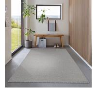 Carpetsale24 Tapis de salon de couleur unie Gris clair 240x340 cm pour la cuisine à poils courts avec dos en feutre
