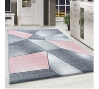 Carpetsale24 Tapis de salon design moderne à poils courts Rose Tapis 240x340 cm design abstrait tapis de décoration
