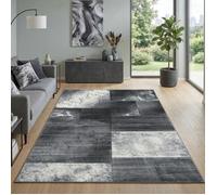 Carpetsale24 tapis Salon Moderne et Cuisine Gris-2 200x300 (200 x 290 cm) - Tapis à Poils Courts, Conception Carrée Douce et Moelleuse