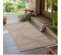 Carpetsale24 Tapis de Salon ou chambre en Beige 80x150 cm, effet 3D - Tapis d'extérieur moderne et doux, salon, cuisine, terrasse
