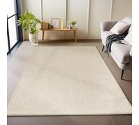 Carpetsale24 Tapis de Salon Robuste à Boucles Mélangées Uni Avec Structure Moderne - Décoratif Cut-Loop, 200 x 290 cm, Beige