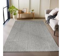 Carpetsale24 Tapis de Salon Robuste à Boucles Mélangées Uni Avec Structure Moderne - Décoratif Cut-Loop, 60 x 100 cm, Gris