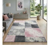 Carpetsale24 tapis Salon Moderne Rose-2 200x300 - Conception Carrée Douce et Moelleuse - Tapis Cuisine Moquette Salle de Sejour