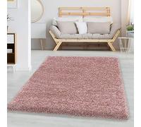 Carpetsale24 Tapis de salon shaggy, 160 x 230 cm, rose - Moderne et doux - Idéal pour chambre à coucher, salle à manger et cuisine élégante