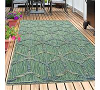 Carpetsale24 Tapis d'extérieur, Couleur Vert, Conception scandinave, 110797, Tapis Coureur, Tapis pour terrasse-Balcon-Jardin ou Cuisine, 80 x 250 cm