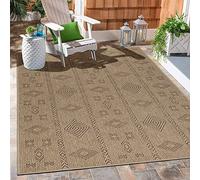 Carpetsale24 Tapis d'extérieur Naturelle, Robuste au Look Naturel de Jute, résistant aux intempéries, Convient pour terrasse, Balcon, Jardin, Salon et Cuisine Tapis 140 x 200 cm