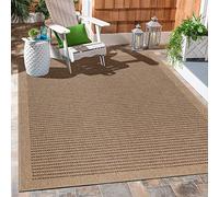 Carpetsale24 Tapis d'extérieur Naturelle, Robuste au Look Naturel de Jute, résistant aux intempéries, Convient pour terrasse, Balcon, Jardin, Salon et Cuisine Tapis 120 x 170 cm