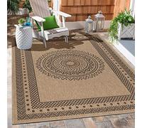Carpetsale24 Tapis d'extérieur Naturelle, Robuste au Look Naturel de Jute, résistant aux intempéries, Convient pour terrasse, Balcon, Jardin, Salon et Cuisine Tapis 160 x 230 cm