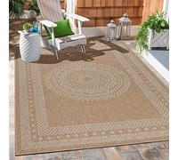 Carpetsale24 Tapis d'extérieur Naturelle, Robuste au Look Naturel de Jute, résistant aux intempéries, Convient pour terrasse, Balcon, Jardin, Salon et Cuisine Tapis 80 x 150 cm