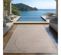 Carpetsale24 Tapis d'Extérieur Résistant aux Intempéries 160x230 cm Beige - Résistant aux UV, Imperméable et Léger - Idéal pour Terrasse, Balcon, Jardin, Cuisine, Salon et Salle à Manger