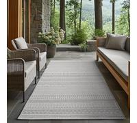 Carpetsale24 Tapis d'Extérieur Résistant aux Intempéries 80 x 150 cm Gris - Résistant aux UV, Imperméable et Léger - Idéal pour Terrasse, Balcon, Jardin, Cuisine, Salon et Salle à Manger