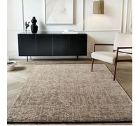 Carpetsale24, Tapis en Coton Chenille Beige 120x170 cm Lavable, Antidérapant et Doux, Pour Salon, Chambre, Bureau & Cuisine