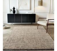 Carpetsale24, Tapis en Coton Chenille Beige 200x290 cm Lavable, Style Boho, Vintage Kelim, Poils Courts, Antidérapant et Doux, Mélange Monochrome, pour Salon, Chambre, Bureau & Cuisine