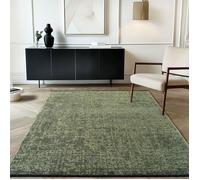 Carpetsale24, Tapis en Coton Chenille Vert 140x200 cm Lavable, Style Boho, Vintage Kelim, Poils Courts, Antidérapant et Doux, Mélange Monochrome, pour Salon, Chambre, Bureau & Cuisine