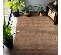Carpetsale24 Tapis Extérieur, style vintage Marron 120x170 cm - Tapis Scandinave, Résistant à l'Eau pour Terrasse, Cuisine et Salon