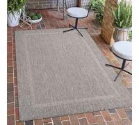 Carpetsale24 Tapis Intérieur & Extérieur Résistant aux Intempéries 120 x 170 cm Gris - Tapis de Balcon, Aspect Sisal et Jute Unicolor - Monochrome - Tapis Cuisine, Lavable Camping Jardin Patio
