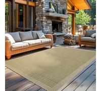 Carpetsale24 Tapis Intérieur & Extérieur Résistant aux Intempéries 160x230 cm Vert - Tapis de Balcon, Aspect Sisal et Jute Unicolor - Monochrome - Tapis Cuisine, Lavable Camping Jardin Patio